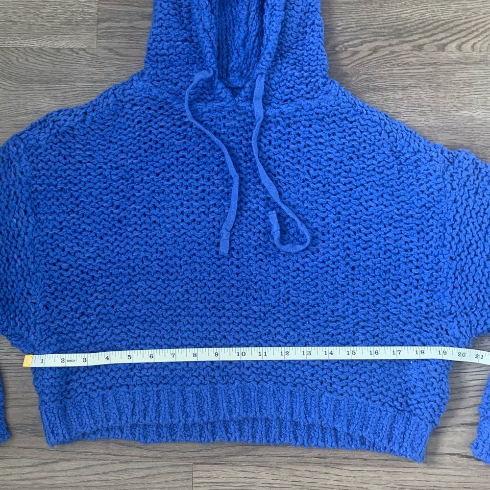 Anthropologie Pilcro Sailcloth Hooded Sweater Size XXS (Oversized) - Blue - NWOT - Picture 8 of 12